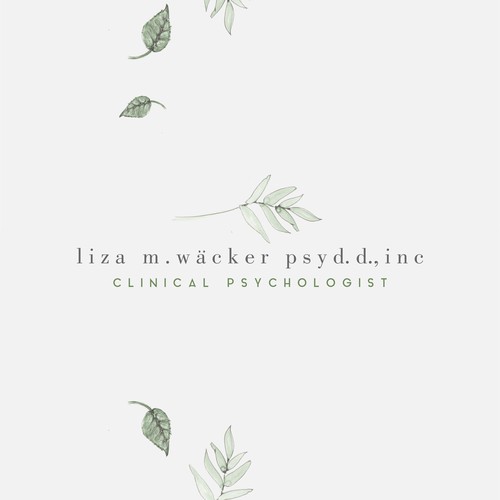 Psychologist needing a delicate, feminine watercolor style tree, branch or leaf logo Design von AnaLogo