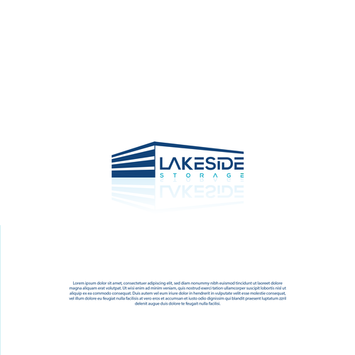 Standout logo for a self storage facility next to a lake. Targeting boats and rvs Design by Naztudio