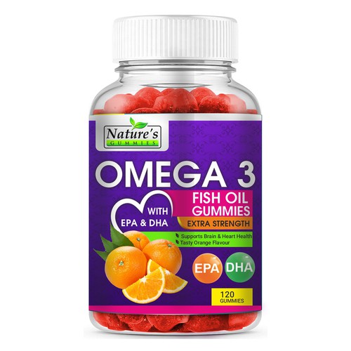 Design Tasty Omega 3 Fish Oil Gummies Design needed for Nature's Gummies por Hanisha P Patel