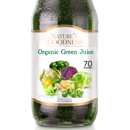 Organic Green Juice Design Design by Mida Strasni