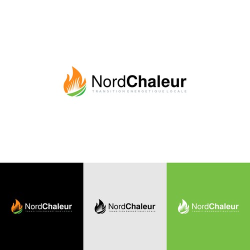 "Low carbon heating company needs logo" winning Logo design