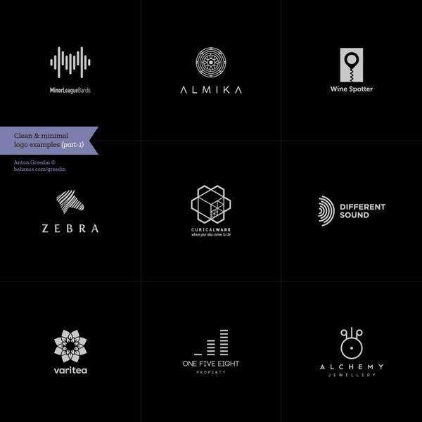 Clean & minimal logo examples