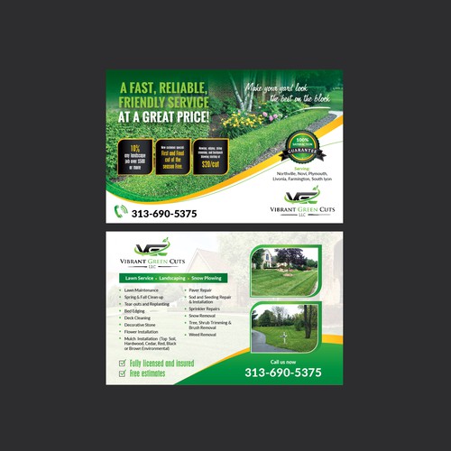 Lawn and Landscape Advertisement Design by Alisia