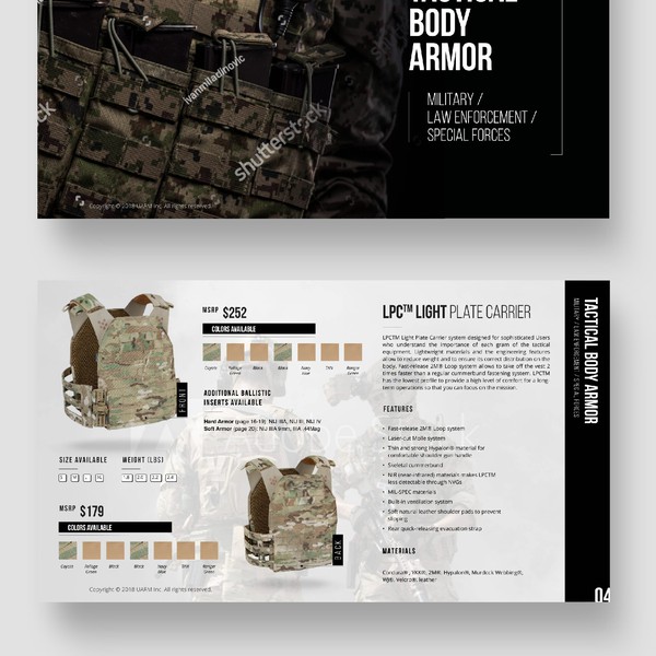 Body Armor Products Catalog for UARM