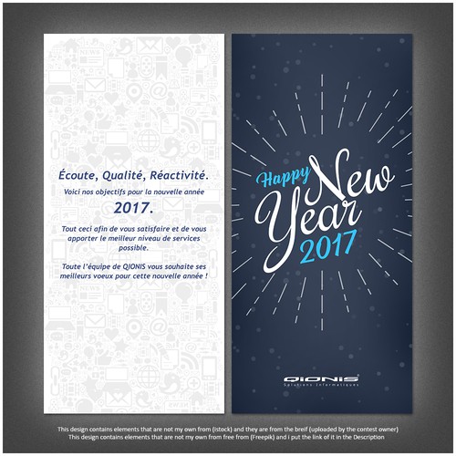 "Carte de voeux 2017" winning Card or invitation