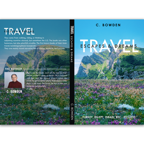 Cover for a travel/autobiography/brief essay book Design by aaliadraws