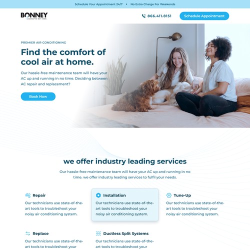Design a PPC landing page for a home services company Design by bhupnip