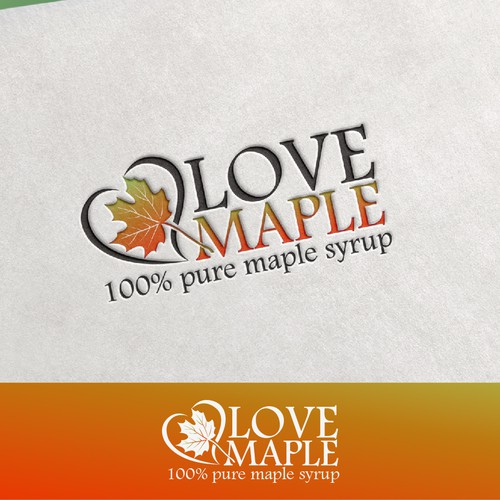 creating a logo for a new maple syrup company called Love Maple Logo