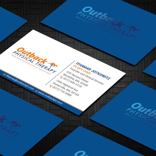 Business card for 2 clinic physical therapy office Design by Taaiebah