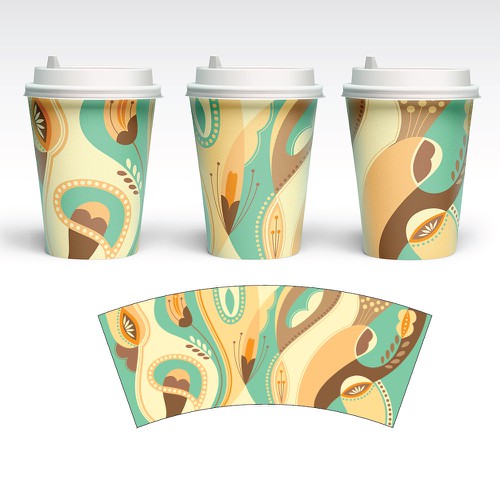 Artwork Design for Paper Cups Réalisé par Maria GR