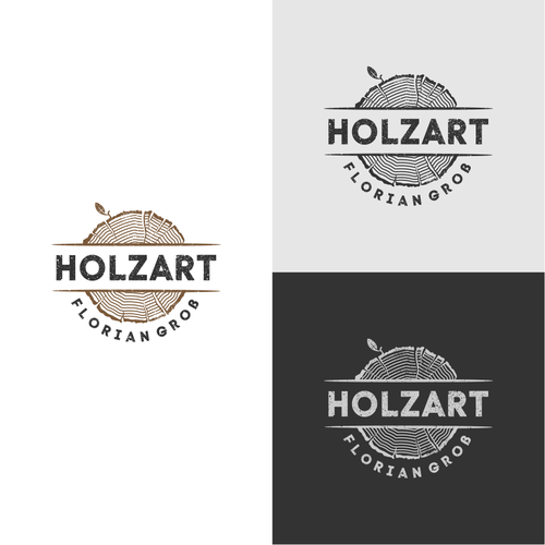 Create a logo for a wood factory in which work is made of handcrafted wood and industrial steel. Design von ArtJIC99