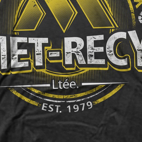 Met recy lt e vintage style t shirt for scrap metal recycling