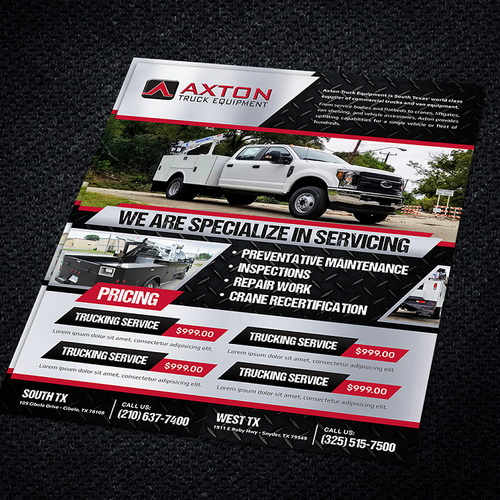 Need a flyer to introduce our new service department Design by 99B