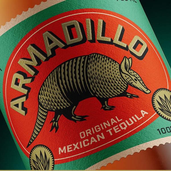 Design by Wintrygrey titled "Armadillo Tequila Label Design"
