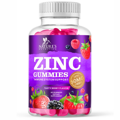 コンペ「Tasty Zinc Gummies design needed for Nature's Choice」のデザイン by GenScytheさん 