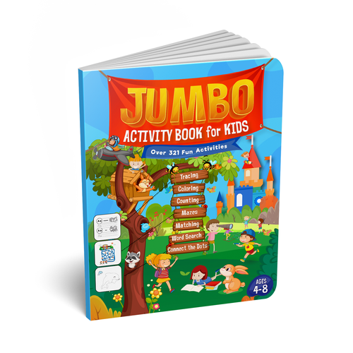 Fun Design for Jumbo Activity Book Design by saffran.designs