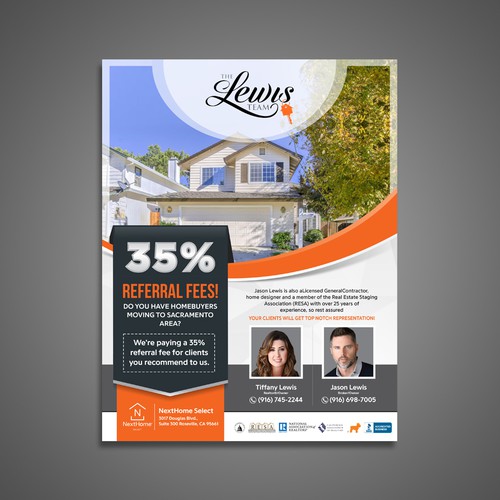 Create a captivating flyer for Real Estate Team Design by Dzhafir