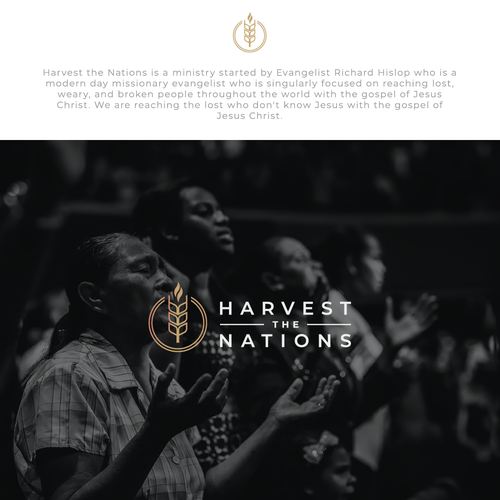 Create a sophisticated brand logo for "Harvest the Nations" evangelistic ministry Design by ale_