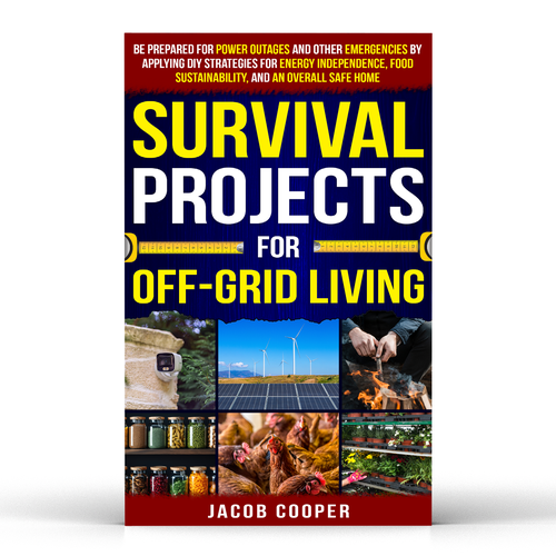 Book Cover for Off-Grid Survival Projects Design by NajninD