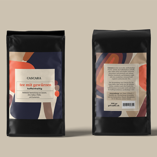 Cascara tea label Design by aran&xa