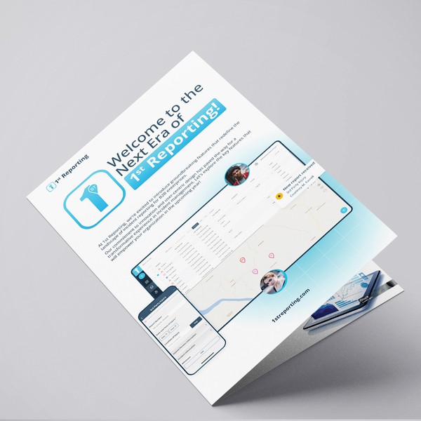 Modern Bifold Brochure Design for a Reporting Software Developer