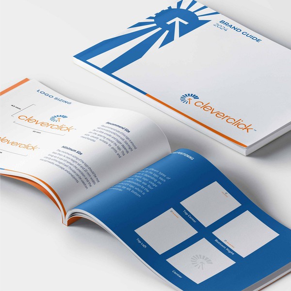 logo and brand guide for cleverclik apps