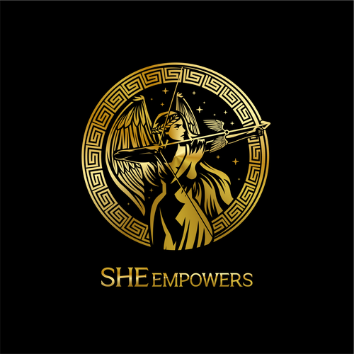SHEempowers - luxurious design of a woman preferrably in some kind of a circle to appeal to women professionals Design by Insfire!