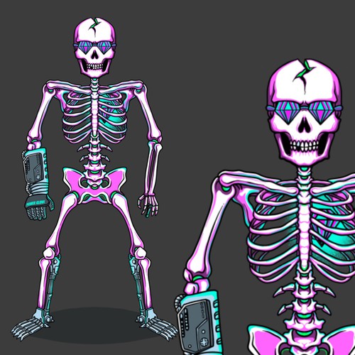 コンペ「Anti.biz needs a 2D skeleton character design」のデザイン by Wayan Wardikaさん 