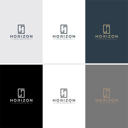 Horizon Custom Construction Logo Design Design by awais2creative