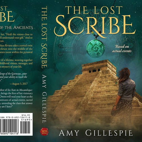 Dynamic Book Cover for Adventure Fiction Series,  at forgotten sacred sites (crediting illustrator) Design by Mario Lampic