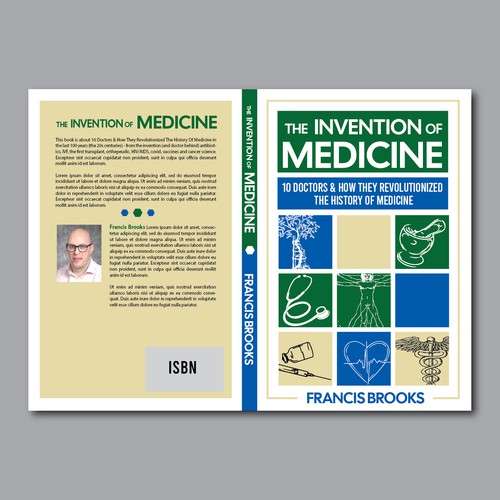 Creative book cover making the history of medicine fun, light-hearted and modern Design by Desry