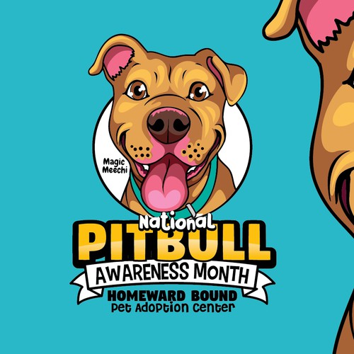 Magic Meechi - National Pitbull Awareness Month Design by 3AM3I