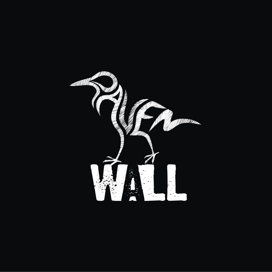 Street art logo with the title 'Ravenwall needs a new logo'