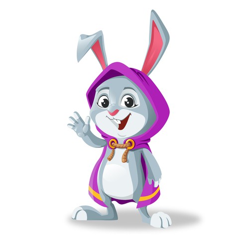 Cloak-Wearing Bunny Character (Vector) for Children's Book! Design réalisé par Rozart ®