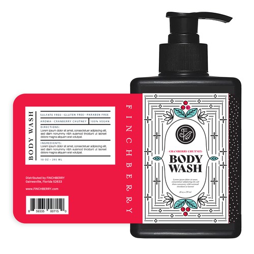 Create body wash label for large bath and body company Design by HollyMcA