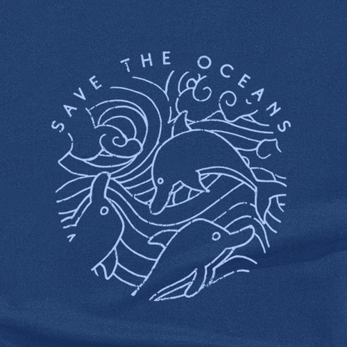 SAVE THE OCEAN OR SAVE THE OCEANS Design by ScottTierneyCreative