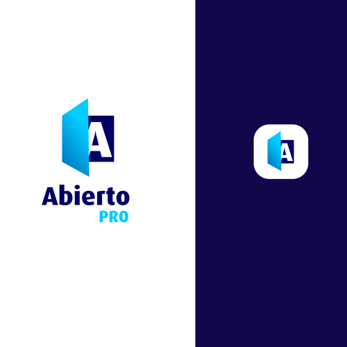 "Un logo para una plataforma novedosa de control de concurrencia a eventos y lugares Abierto Pro" winning Logo design