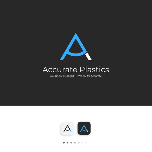 Classic masculine logo for plastic manufacturer - Accurate Plastics Design by Wijaya.Hendra