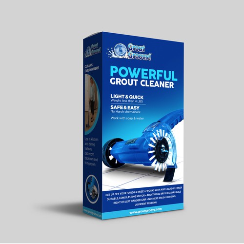 Grout Groovy! Premium Model Electric Stand Up Tile Grout Cleaner