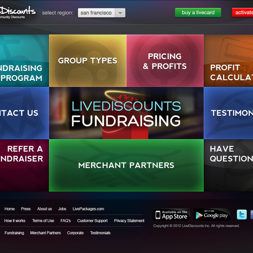 Website redesign for LiveDiscounts.com Diseño de Adam Halasz