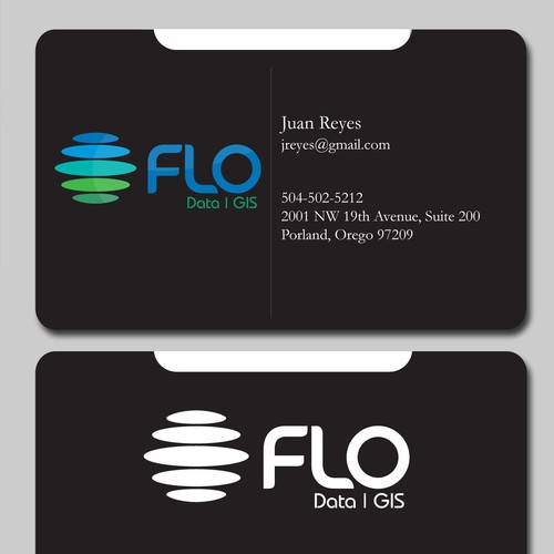 Business card design for Flo Data and GIS Diseño de iamvanessa
