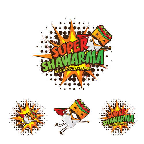 logo for Super Shawarma Design by Sandyyy