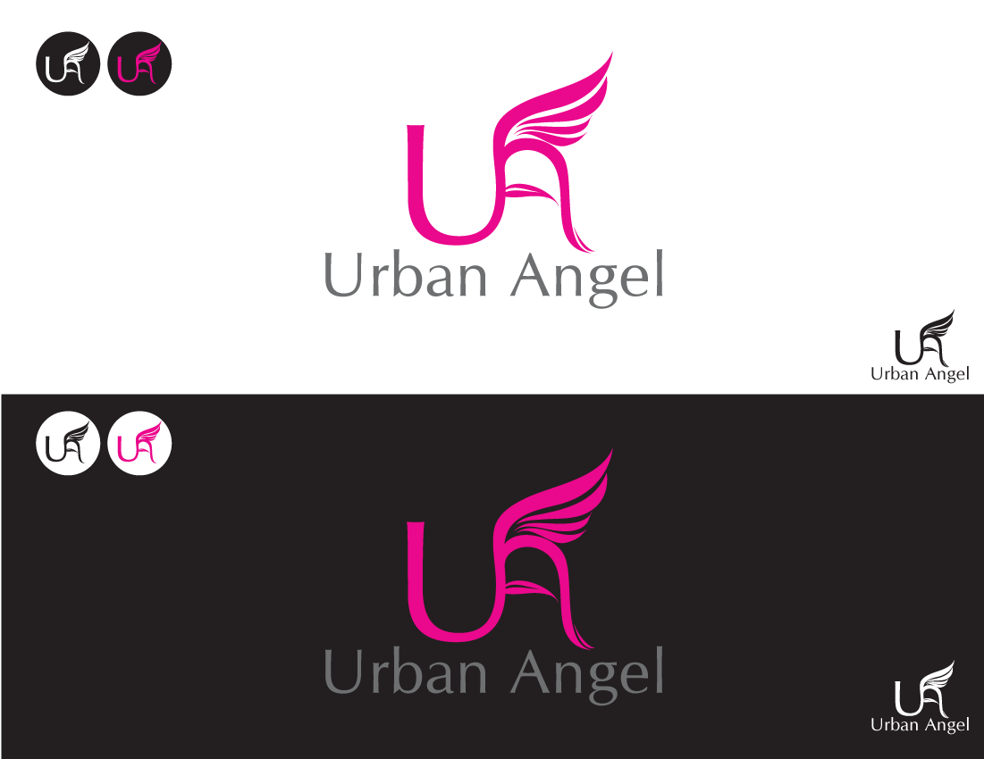Angel heart logo with the title 'Create the next logo for Urban Angel'