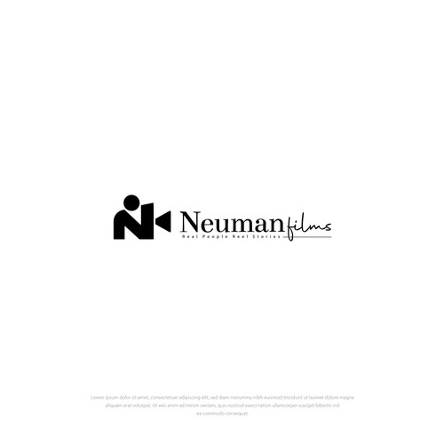 Logo for Documentary Film Company - NeumanFilms (Real People Reel Stories) Design by the ann.