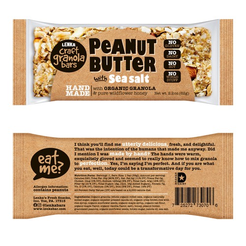 Craft Granola Bar Packaging for Millennials Design by Chris De Lisen