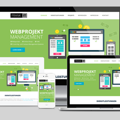 "Neue Startseite für IT-Berater und Trainer" winning Web page design