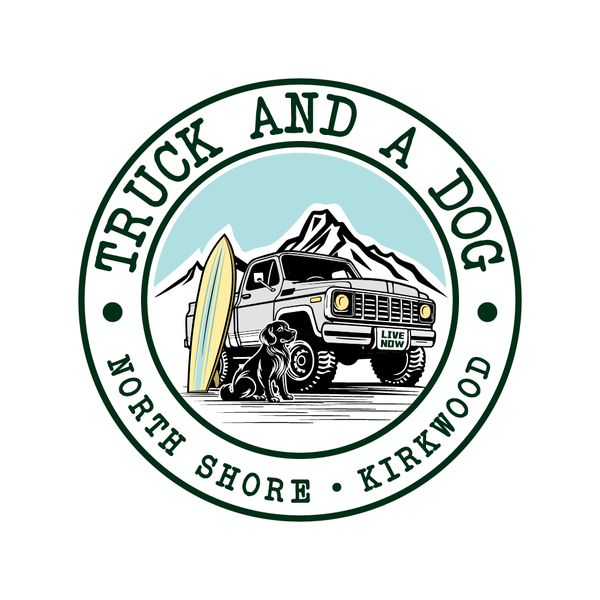 Design by DAV091 titled "TRUCK AND A DOG"