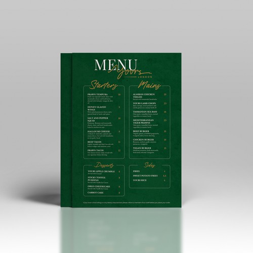 Luxury Restaurant/Bar Menu Design by djokosoe