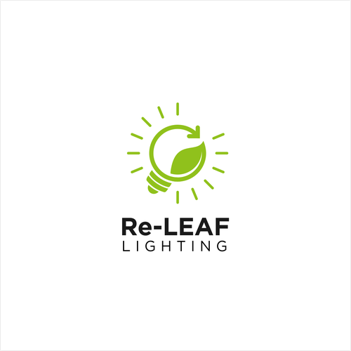 Re-LEAF Lighting logo Design by Whizbone