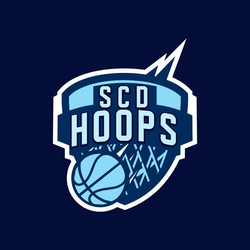 Basketball Logo for Team 'SCD Hoops' - Your Winning Logo Featured on Major Sports Network Design by LetterSpirit Studio